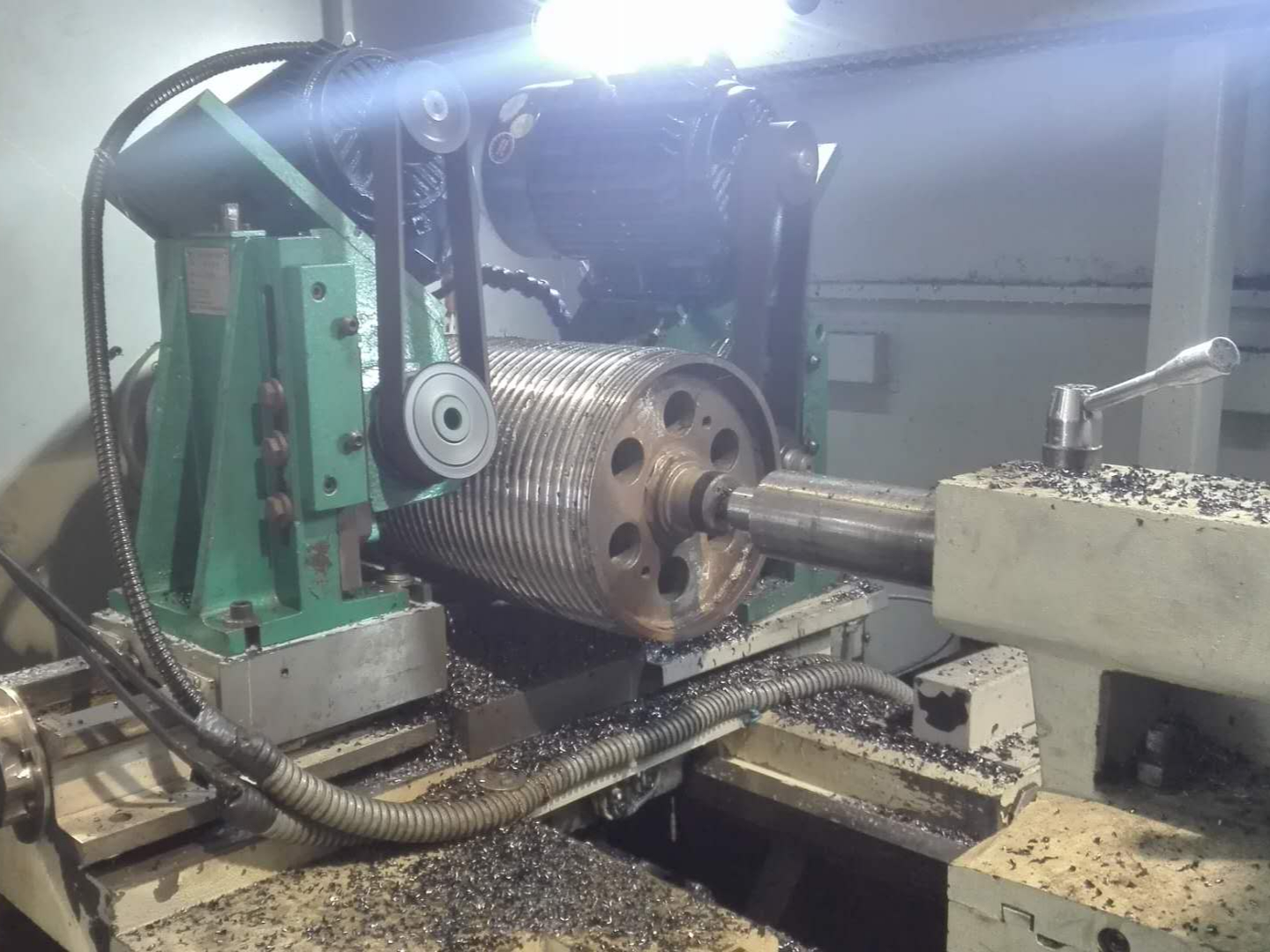 滾筒數(shù)控旋風銑（改造版）江蘇客戶現(xiàn)場